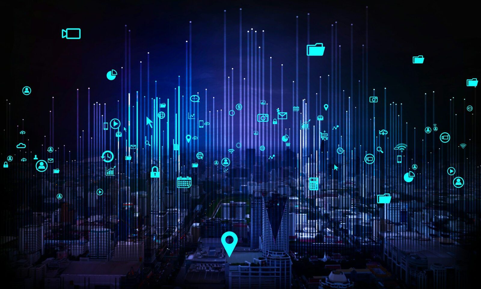 city-scape-at-night-and-network-connection-concept